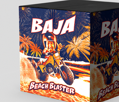 Fireworks Box Packaging Design branding design dirtbike drawing graphic design illustration logo motocross packaging packaging design screenprint ui