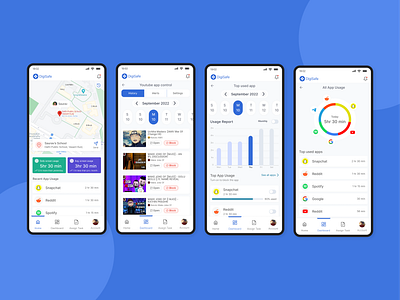 Digisafe - A monitoring app ui ui design ui ux user experience user interface ux ux design