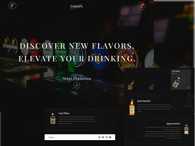 Liquor Store alcohol clean design liquor minimalism typography ui user experience ux website