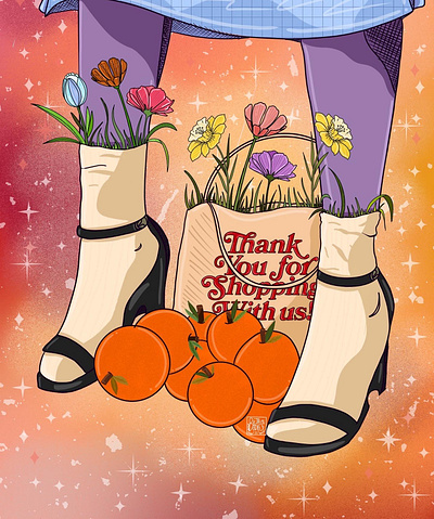 Thanks For the Flowers animation design illustration illustrator nature procreate