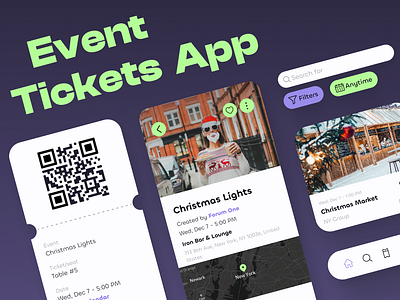 Event Ticket App Design app design event mobile mobile app tickets ui ux