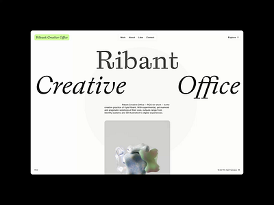 Ribant Creative Office is Site of the Day on Awwwards 3d animation awwwards branding design graphic design ui web