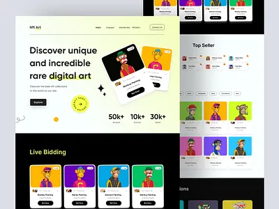 NFT Landing Page Website agency ashik blokchain branding crypetocurrency graphic design home hompage kids landingpage logo motion graphics nft nftart nfts token web webdesign website design