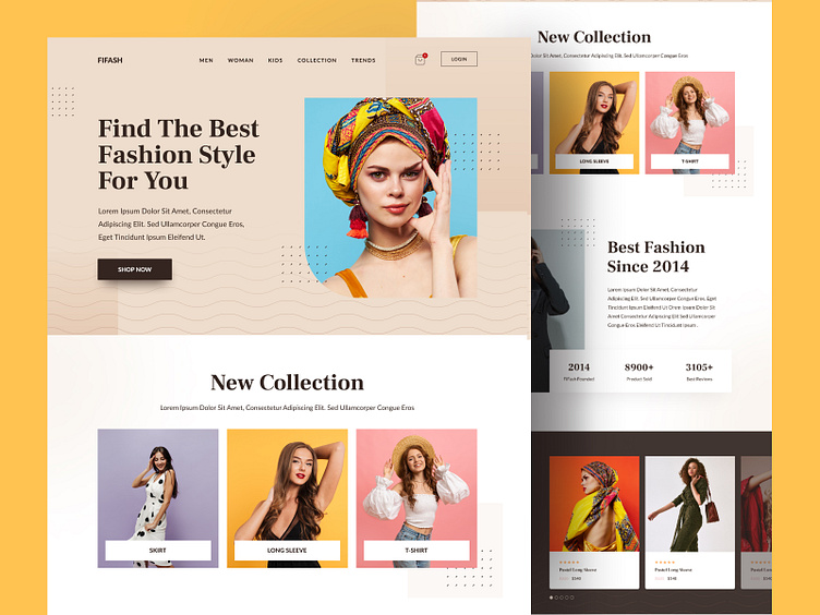 ClothWear - Fashion Landing Page by Elina on Dribbble