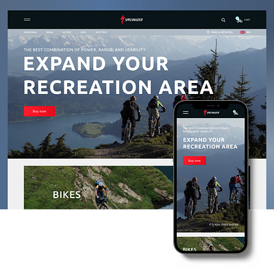 Specialized Bicycles – E-commerce Website design branding design logo typography ui ux