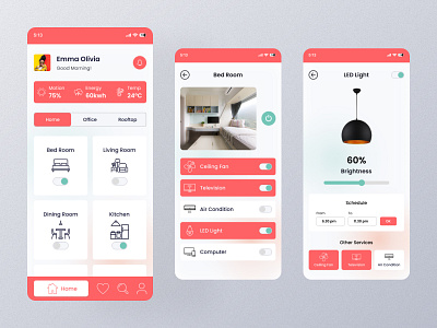 Smart Home Mobile App advertising anti lock app app design app ui design design easy app gadget app guard home app home automation home security mobile app mobile ui smart app smart home app tech technology ui