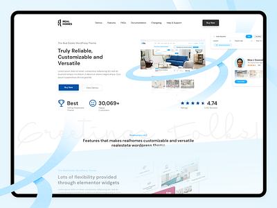 Real Homes Landing Page - Header agent booking landing property real estate real estate agency realtor rental reviews themeforest travel vacation web wordpress