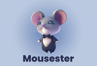 Meet Mouseter 3d 3d animal illustration 3d animals 3d illustration banner image branding cute animal characters design graphic design illustration social media cutouts