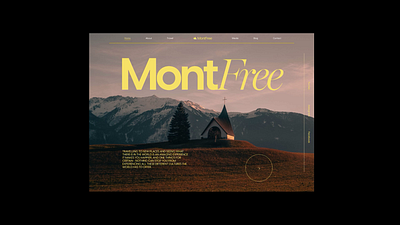 MontFree - Design Concept landing page landscapes nature scenic travel ui web design website