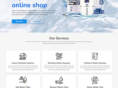 Free Water Purifier Website Template bootstrap free template free website template website template