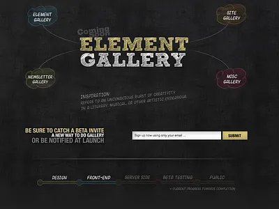 An old gallery site design graphic design