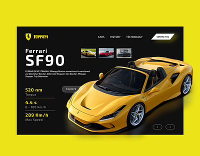 Ferrari Website Design Concept app design mobile app ui uiux web design website