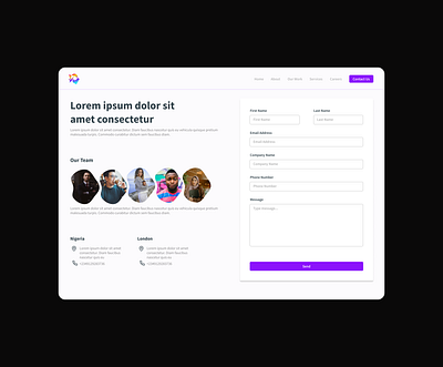 Contact Us Page - Design Challenge 4 challenge contact us dailyui design mobile ui ux webapp website