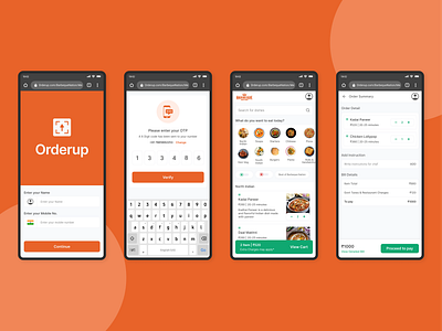 Orderup - A Food ordering app design illustration logo ui ui design ui ux user experience user interface ux ux design