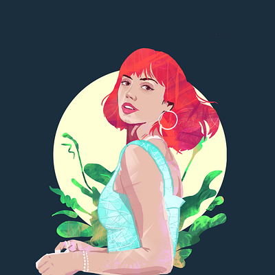 Cute 2d character design illustration vector
