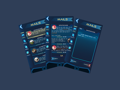 Emperor of Galaxy Mail UI affinity design figma ui