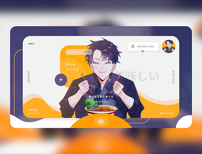 Ramen-san anime anime web animegfx app branding character design gfx graphic design illustration ramen typography ui ux vector web