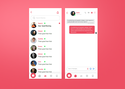 Day 13: Direct Messaging Page Daily UI Challenge. dailyui