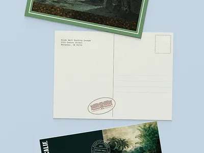 Study Hall Postcards branding collateral design hospitality logo logo design restaurant study hall typography