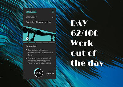 <100 day challenge> Day 62 Workout of the day 100daychallenge dailyui design ui ux