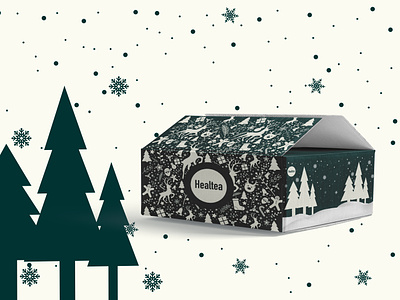 Holiday Box Design drink giftbox graphic design print tea