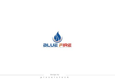 blue fire logo logo logo design