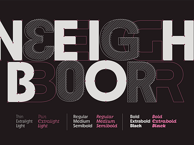 Neighbor design font geometric new release sans type typeface typography