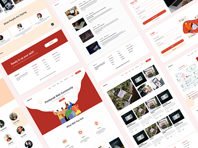 PIWCom - Community Website community page design landing page portfolio ui uiux website