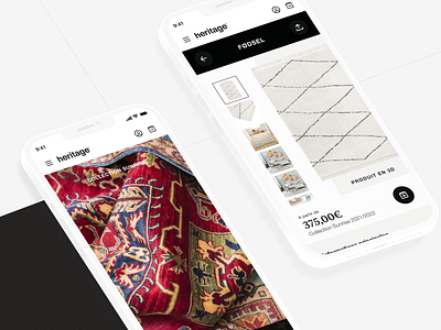 Heritage Moroccan Carpet — Home & product page branding carpet design heritage mobile ui ui design ux webdesign