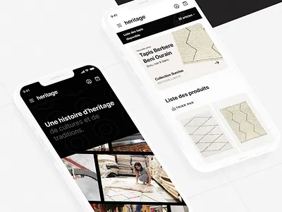 Heritage Moroccan Carpet — Storytelling & list product page branding carpet design mobile ui ui design ux ux design