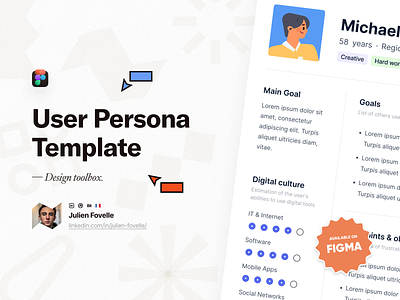 User Persona — Template (Figma) define figma persona template toolbox user persona ux ux research
