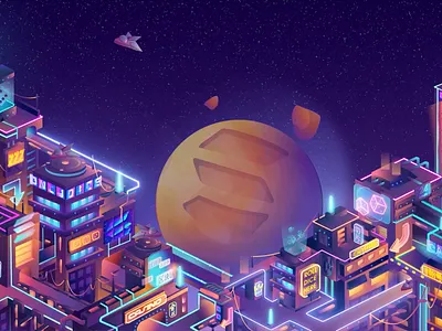 OnlyDice: City ​​animation 2d adobe illustrator after effects animation city cyberpunk dice future futuristic city gambling game graphic design illustration interaction isometric motion motion graphics uiux web design