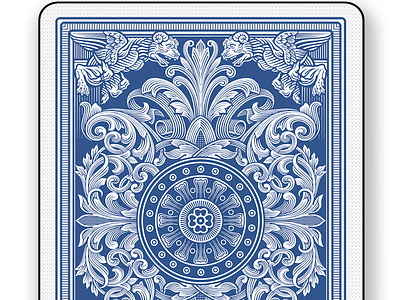 Card Back Design gargoyle illustration playing card roger xavier scratchboard woodcut