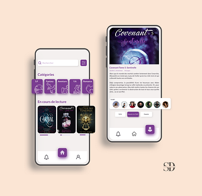 Book app app design ui