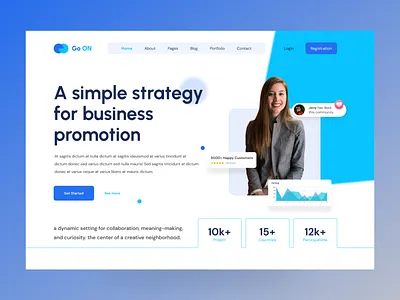 Startup Agency Web Exploration digital hero section header design hero sectio startup agency ui