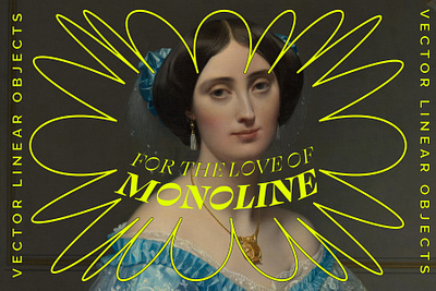 FOR THE LOVE OF MONOLINE clipart creative market illustration linear mono line nostalgic retro