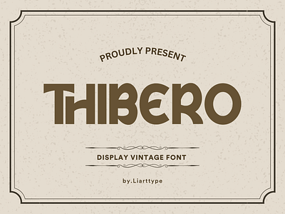 Thibero Font display font displayfont font futuristic font modern font retro font