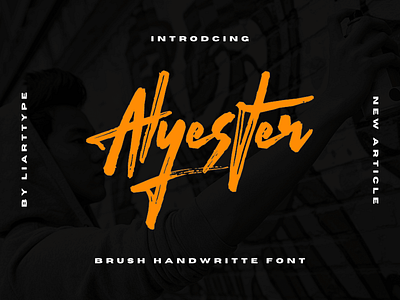 Alyester Font brush brush font dispalyfont displayfont font handwrte font modern font