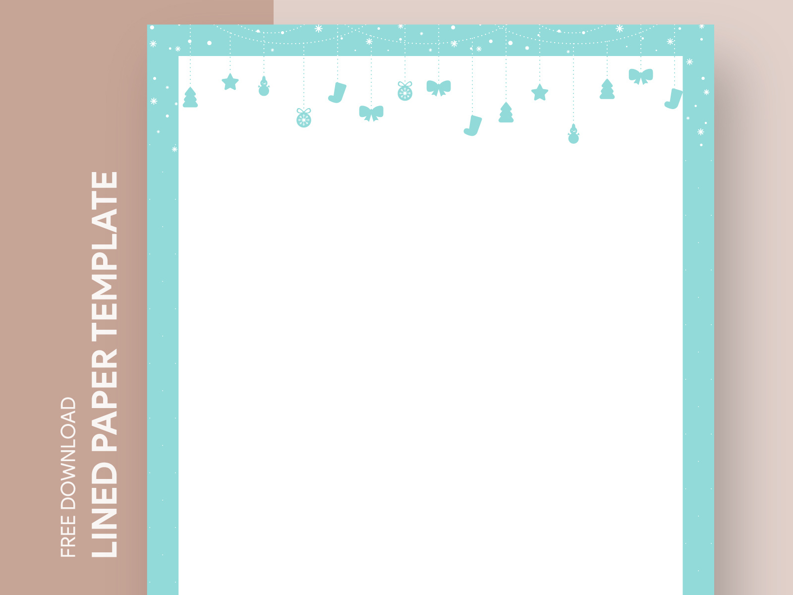 Christmas Lined Paper Free Google Docs Template by Free Google Docs