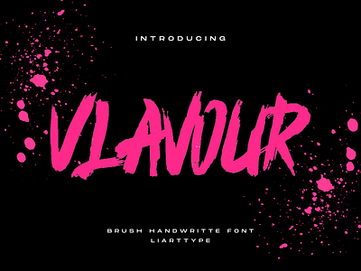 Vlavour font brush display font displayfont font futuristic font modern font retro font