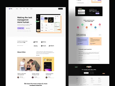 Task Management Website design activity b2b website b2c collaboration tool daily task landing page minimal pixency productivity project managemen project manager saas product saas website task management team management team manager ui ui design ux design website