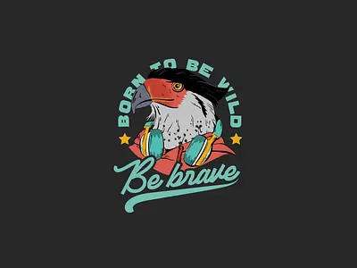 Bird illustration badge animal badge bird character design illustration label music nature