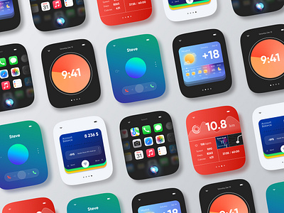 Apple Watch — UI/UX Design app ui apple watch apple watch apps apple watch interface application design concept design cta dark theme fitness app interaction design ios ios apps mobile app ui user experience user interface ux wallet app weather app