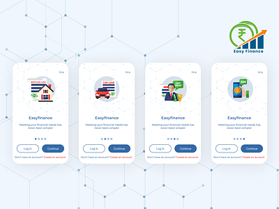 Finance_ app_on boarding screens app design easy figma finance loan ui