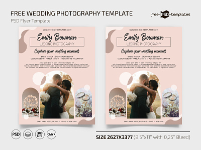 Free Wedding Photography Template + Instagram Post (PSD) event events flyer flyers free freebie instagram photography photoshop print psd template templates wedding