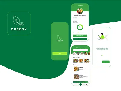 Greeny app animation food app ui