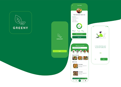 Greeny app animation food app ui