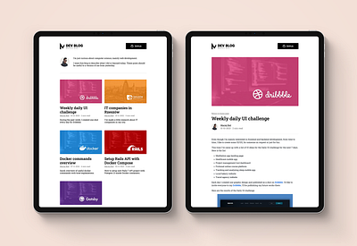 Simple Blog blog dev blog homepage simple blog ui uiux ux