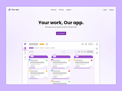 Project Management design logo ui ux