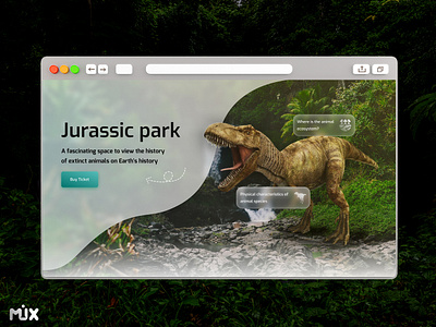 Jurassic Park Landing Page design landing landing page landingpage ui ui design uiux user interface userinterface web design web ui webdesign webpage website